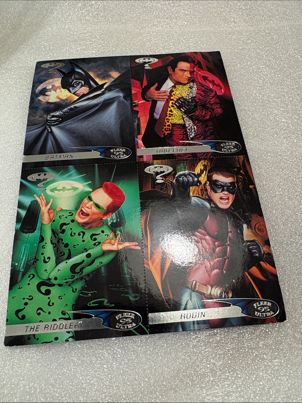 Batman Multi-Character Trading Card Sheet - Black/Green/Red/Yellow